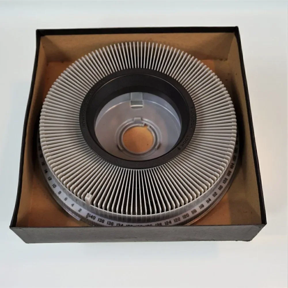 Vintage Gray Kodak Carousel Transvue 140 Slide Tray With Original Box